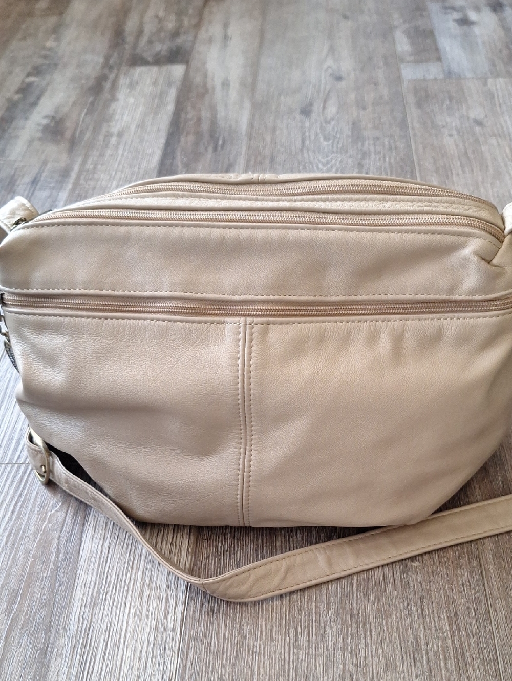 Vintage Stone Mountain Everyday Crossbody Bag in Light Beige